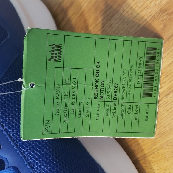 Reebok Quick Motion Running Shoe Cobalt Blue Gray White 9 nwob - Picture 11 of 12
